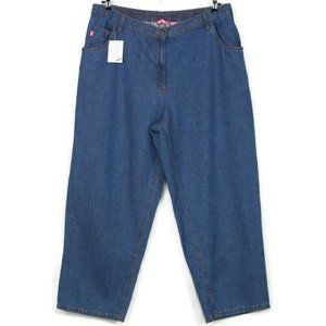 Woman Within Classic Fit Jeans Elastic Waist Petite Plus Size‎ 22WP x 29